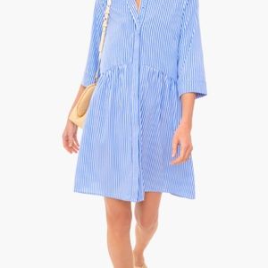 Tuckernuck Blue Stripe Royal Shirt Dress